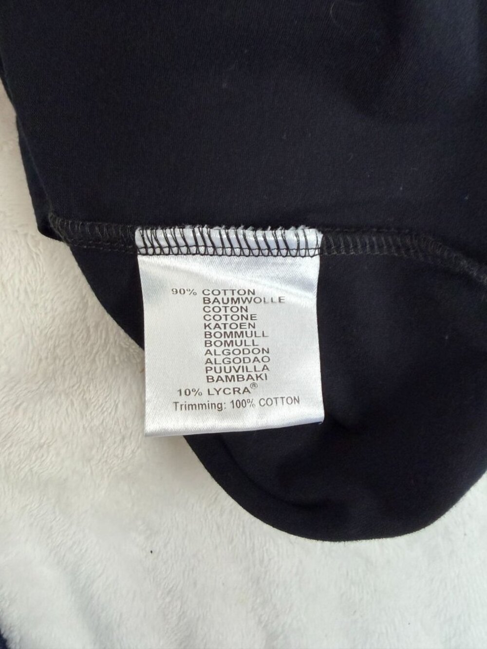 Burberry London Men’s Black Long Sleeve T-Shirt Nova Check Shoulder Patch XL - Picture 5 of 9